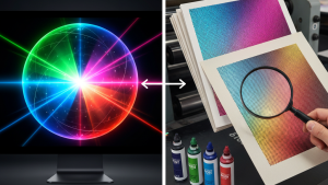 Obraz pokazujący RGB i CMYK