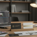 Obraz pokazujący intrygujące wizytówki