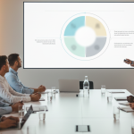 Obraz pokazujący osobę prowadzącą prezentację